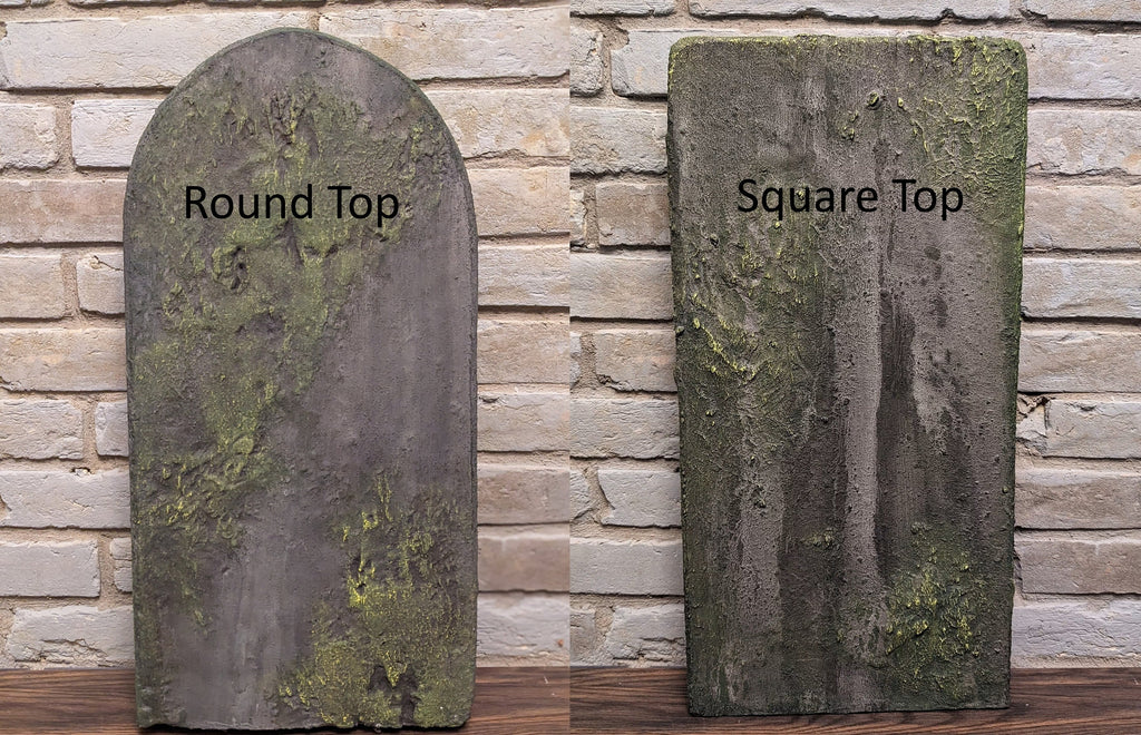 Made to Order Custom Name and Epitaph Gravestone with Moss Effect & Weathering - product photo 10