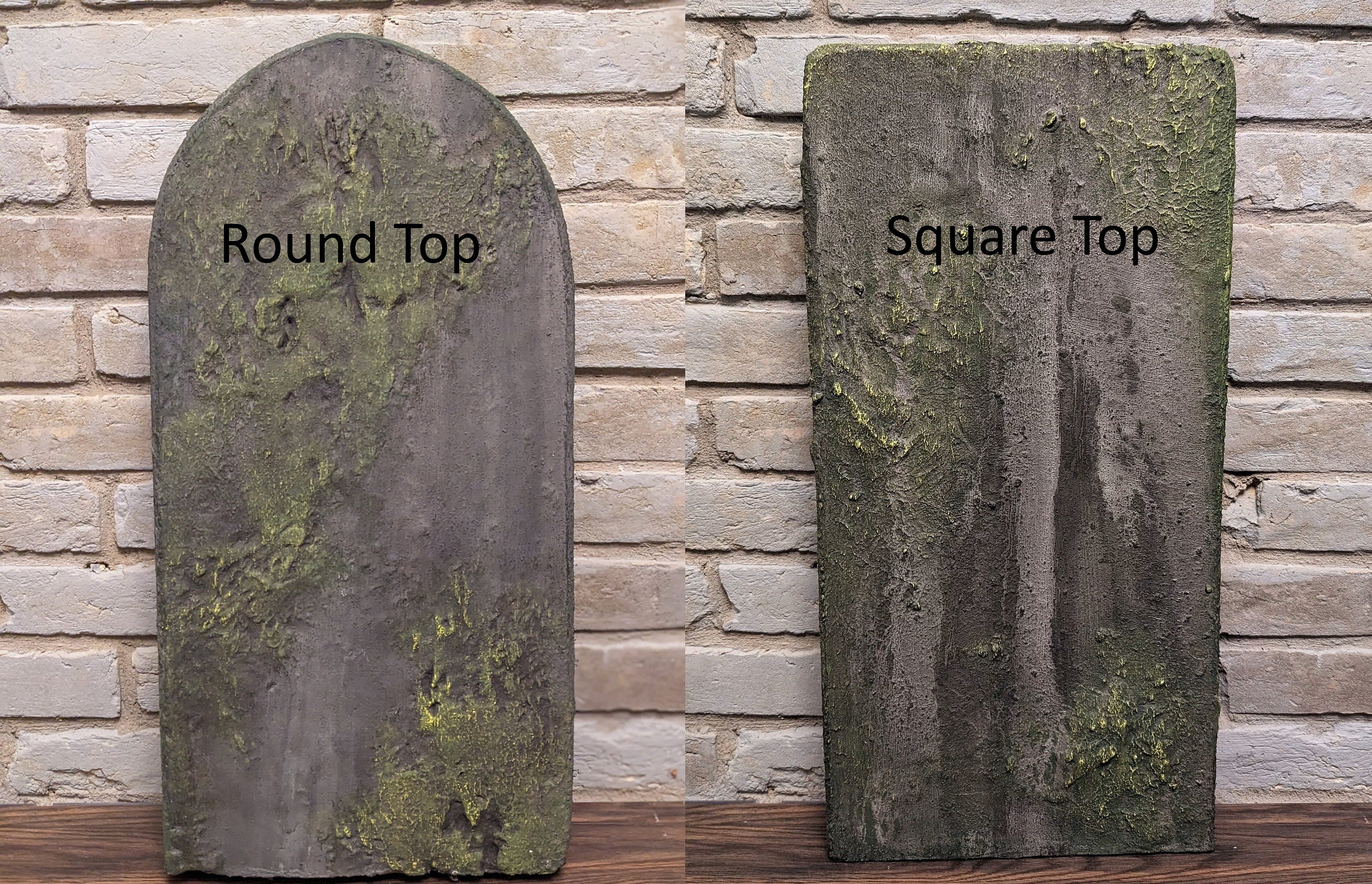 Made to Order Custom Name and Epitaph Gravestone with Moss Effect & Weathering - product photo 10