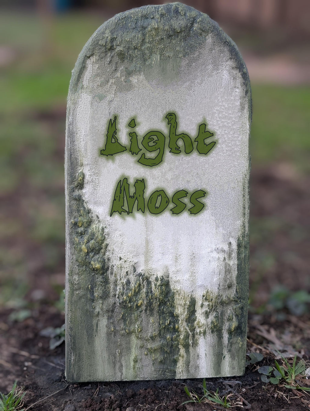 Made to Order Custom Name and Epitaph Gravestone with Moss Effect & Weathering - product photo 9