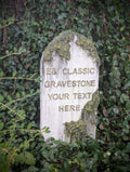 Made to Order Custom Name and Epitaph Gravestone with Moss Effect & Weathering - product photo 1