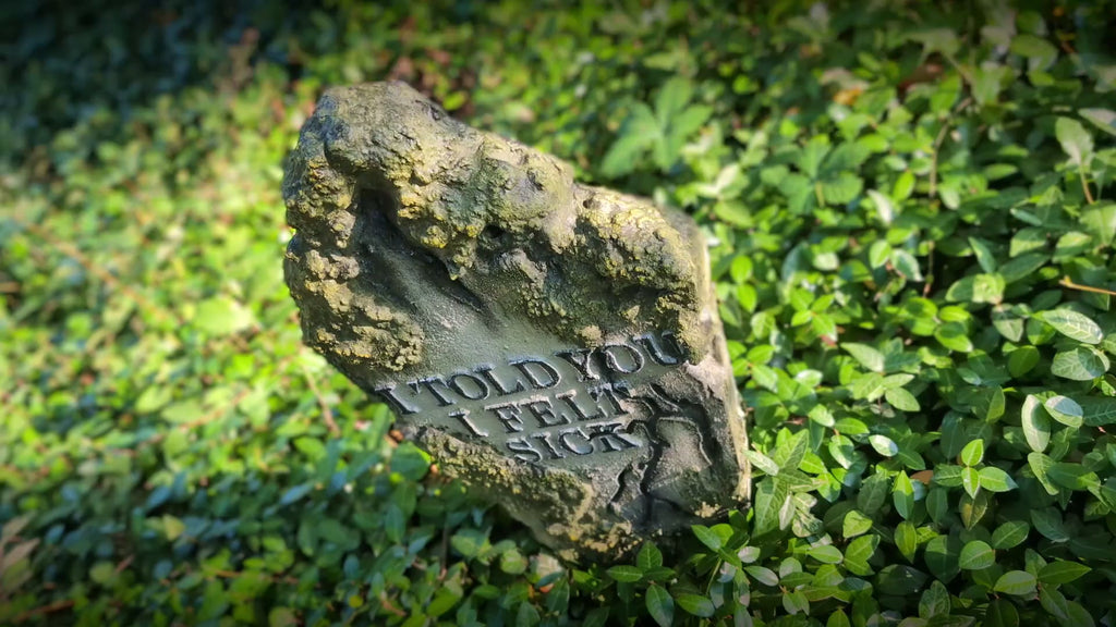 Funny "I Told You I Felt Sick" Cracked, Crooked, and Broken Tombstone Prop