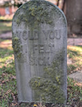 Made to Order Custom Name and Epitaph Gravestone with Moss Effect & Weathering