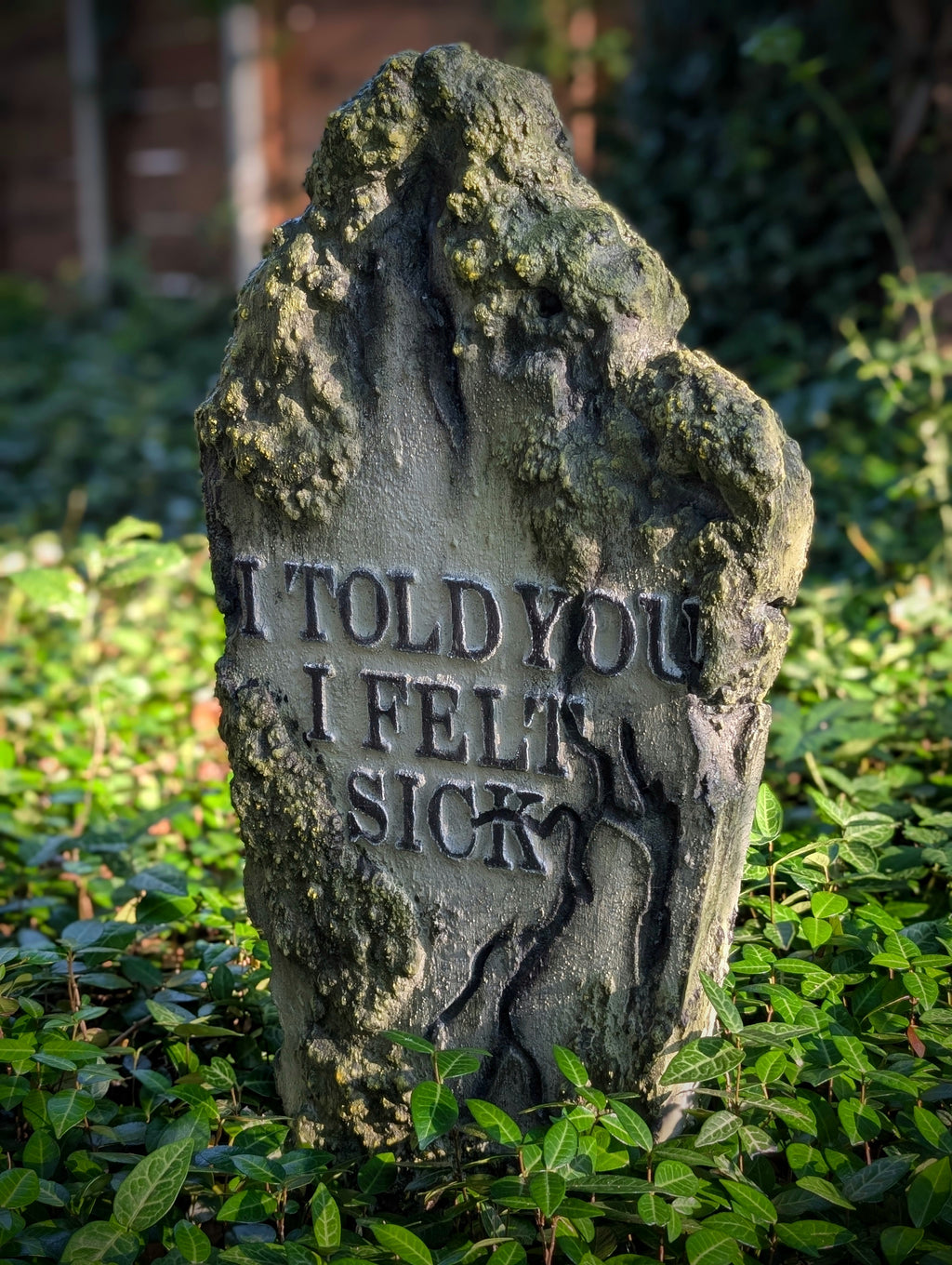 Funny "I Told You I Felt Sick" Cracked, Crooked, and Broken Tombstone Prop
