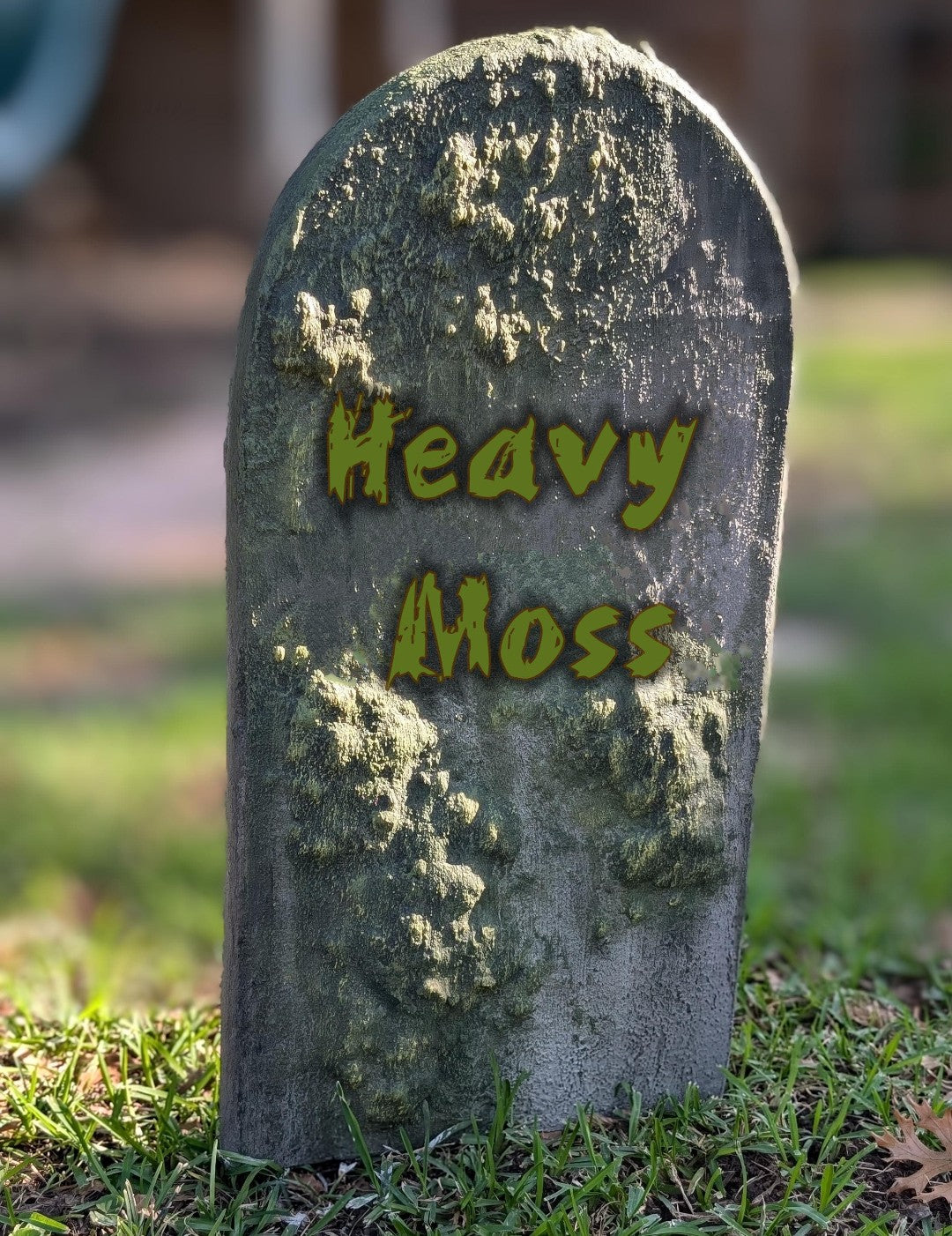 Made to Order Custom Name and Epitaph Gravestone with Moss Effect & Weathering